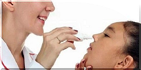 Doctor treating sinusitis headache