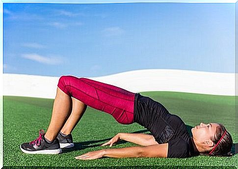 Woman practicing exercises for a toned abdomen