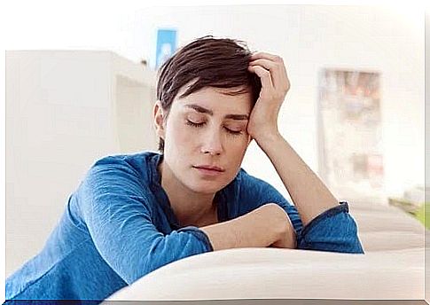 Woman who has problems caused by weakened immune system