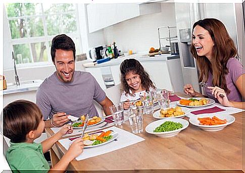 Family gathered at the table